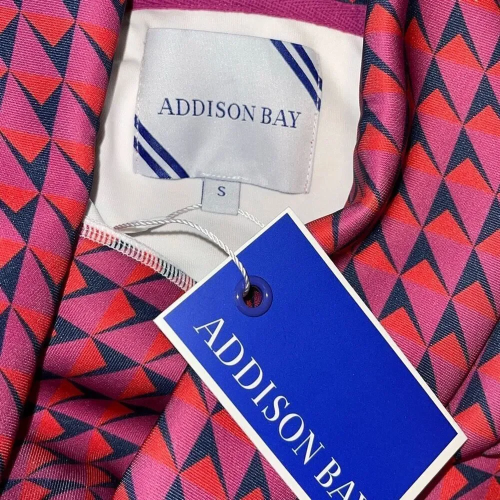 ADDISON BAY Women's Everyday Turtleneck Pullover Berry Mod Geo Size Small NWT $1 - Picture 10 of 14
